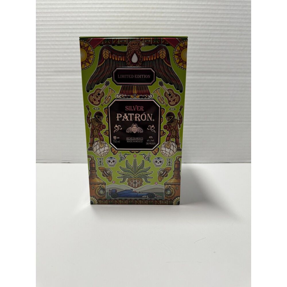 Patrón Silver Tequila Sergio Checo Pérez 2023 Limited Edition Empty Tin Box